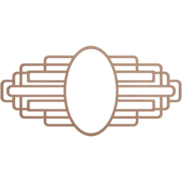 Ekena Millwork Elizabeth Wood Fretwork Pierced Ceiling Medallion, 16"W x 8"H x 4 3/8"IW x 7 5/8"IH x 3/8"T CMWP16X08X0375EBMF - main
